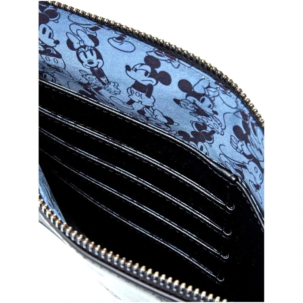 Loungefly Disney Mickey & Minnie Allover Silhouette Embossed Wristlet Pouch